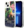 Guess GUHCP14SLFLSB iPhone 14 / 15 / 13 6.1 niebieski/blue hardcase Flower Liquid Glitter